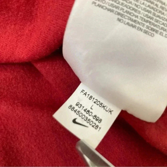 Washington‎ State Cougars Nike Dri-Fit 1/2 Zip Red Fleece lined size L - Picture 7 of 10